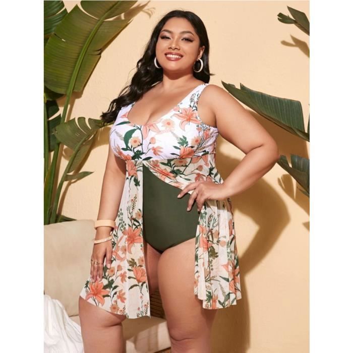 Women's Swimsuits - Beach - Swim Shorts - Plus Size Tankini - Slimming with Tummy Control - Pink #XXXL