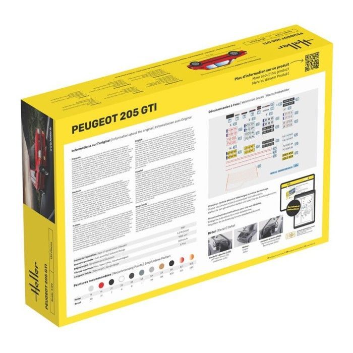 [PREORDINE] KIT MODELLINO HELLER 82705 PEUGEOT 205 GTI IN SCALA 1/24