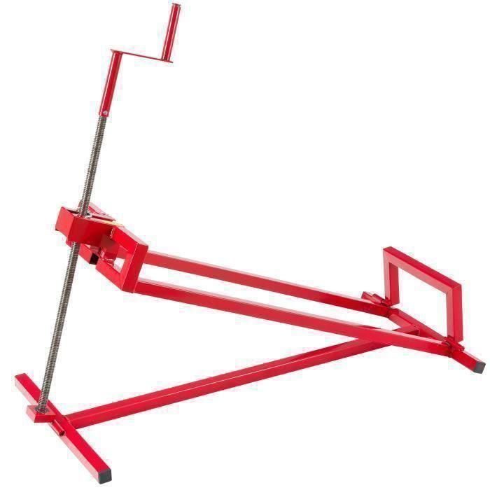 Elevador para tractor cortacésped AREBOS de 450 kg: altura ajustable, plegable, ángulo de hasta 45°, acero robusto, para cortacéspedes y quads.