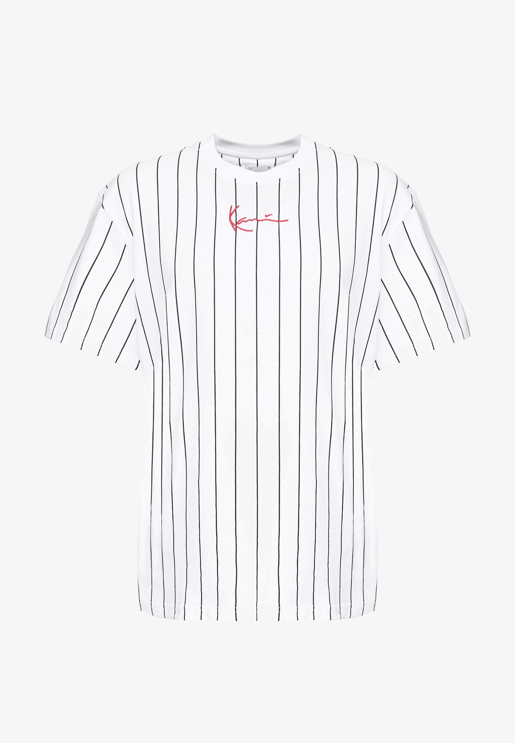Karl Kani SMALL SIGNATURE PINSTRIPE - Print T-shirt - wit
