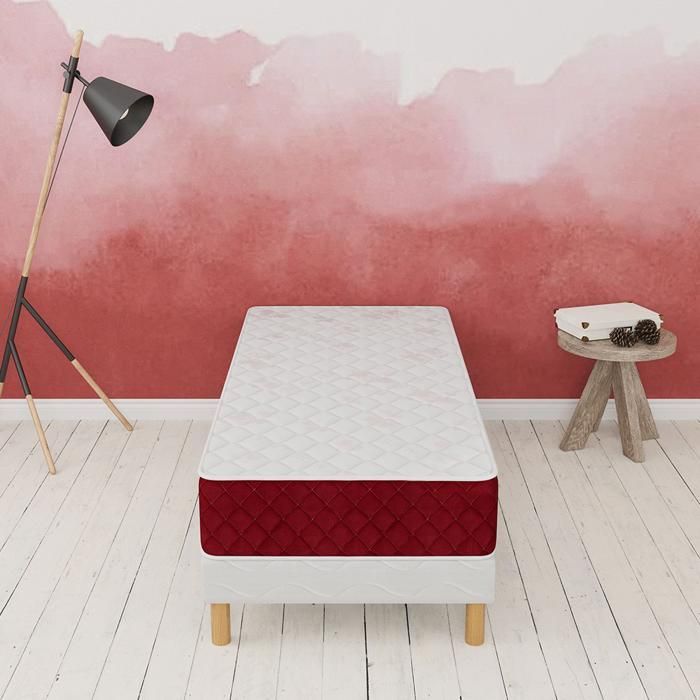 Rosso 90x200 Set | Bed base + polyurethane mattress | 25 cm firm comfort | Premium finishes