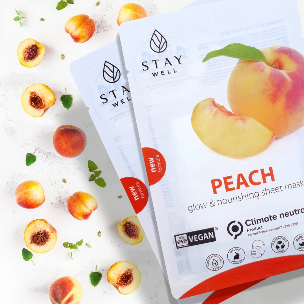Mask Vegan Sheet Mask - PEACH - Maschera Illuminante viso
