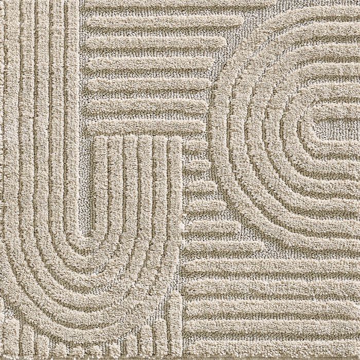 Carpetsale24 Tappeto beige per soggiorno o camera da letto 160 x 230 cm Stile bohémien scandinavo con effetto a rilievo Tappeto decorativo