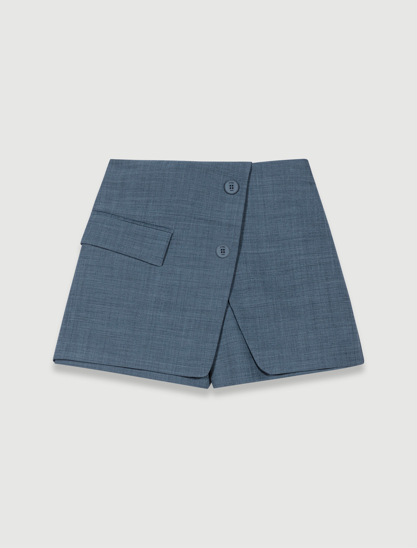 Trompe l'oeil korte broek - Blauw Petrol