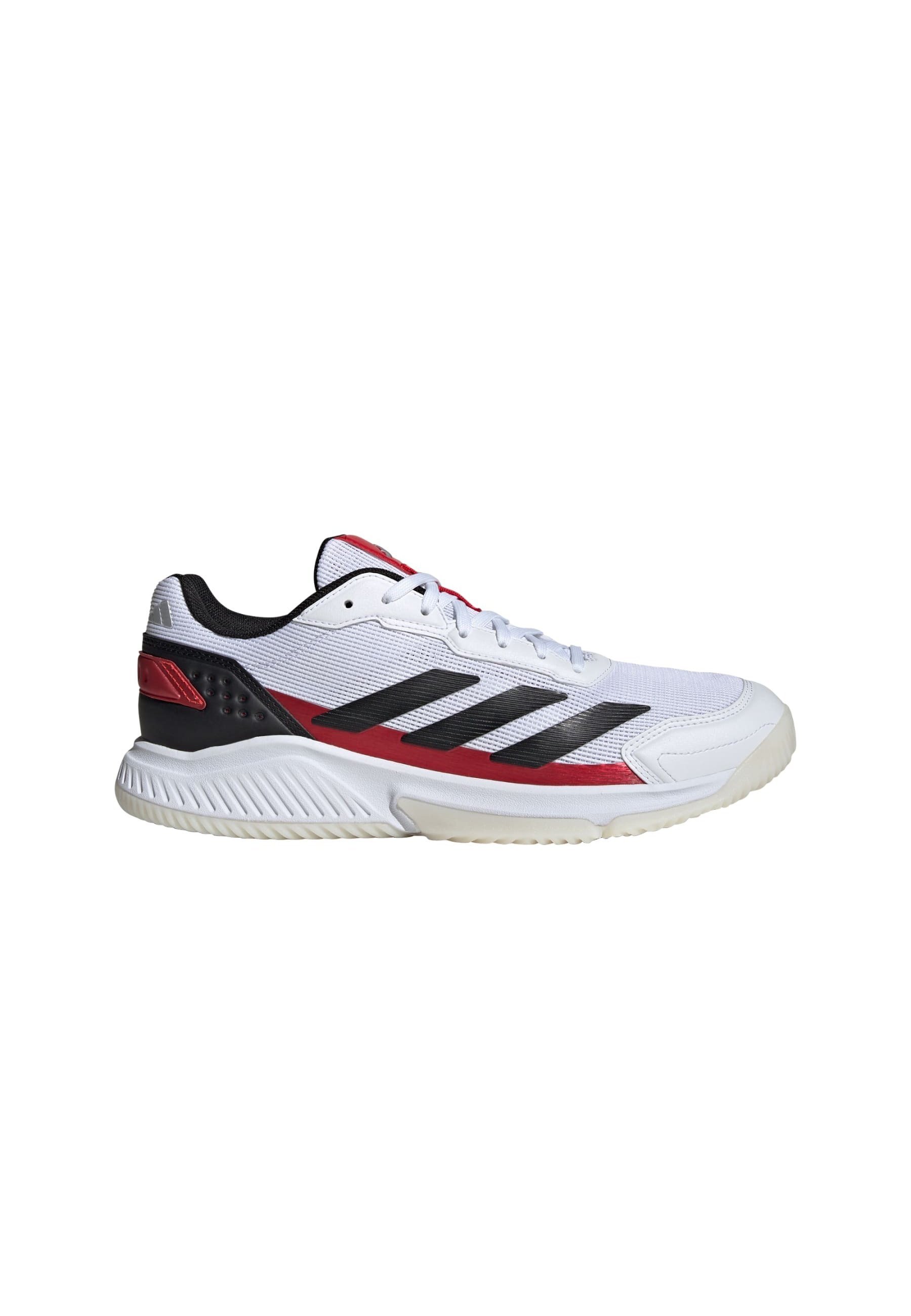 adidas Performance COURTQUICK PADEL - Chaussures de padel - blanc nuage, noir, rouge vif