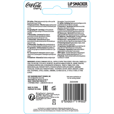 Lip Smacker -huulirasva Coca-Cola Cup Pot -huulirasva Kirsikka 7,4 g 7,4 g