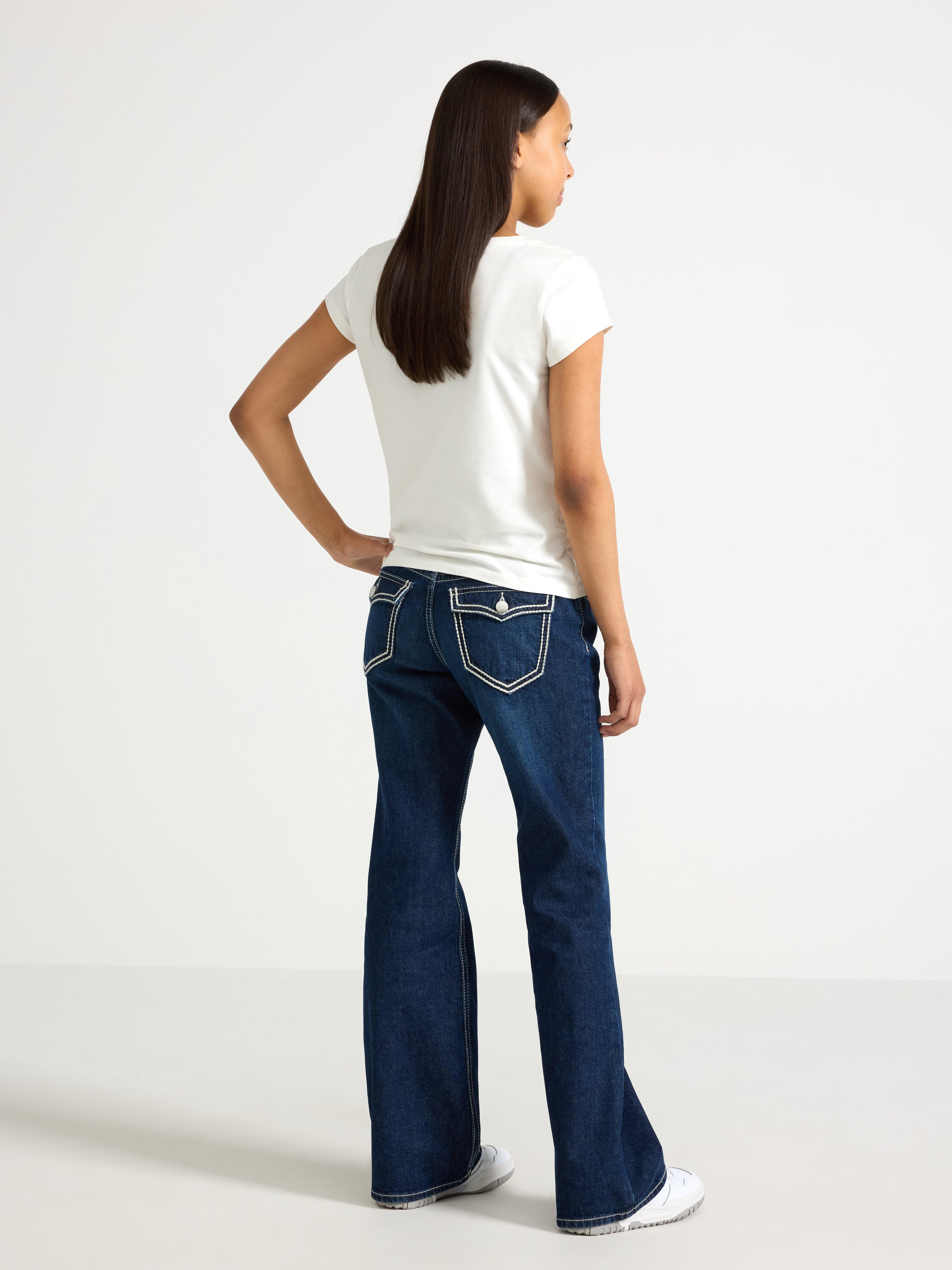 FREJA Jeans acampanados de mezclilla oscura