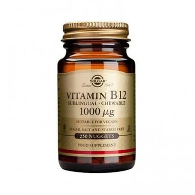 „Solgar“ vitamino B12 papildas, 250 tablečių