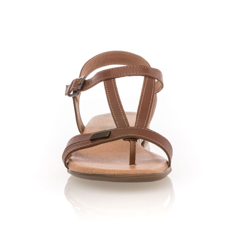 Braune Zehentrenner-Sandalen für Damen