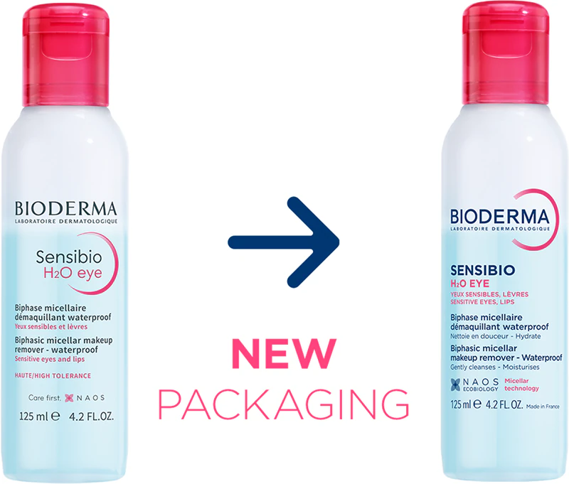 Bioderma Sensibio H2O Eye fluido micelar bifásico para olhos e lábios