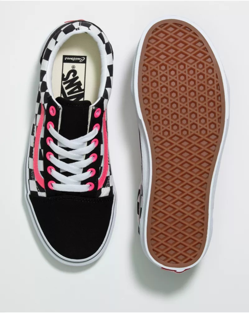 Customs Neon Pink Sidestripe Old Skool