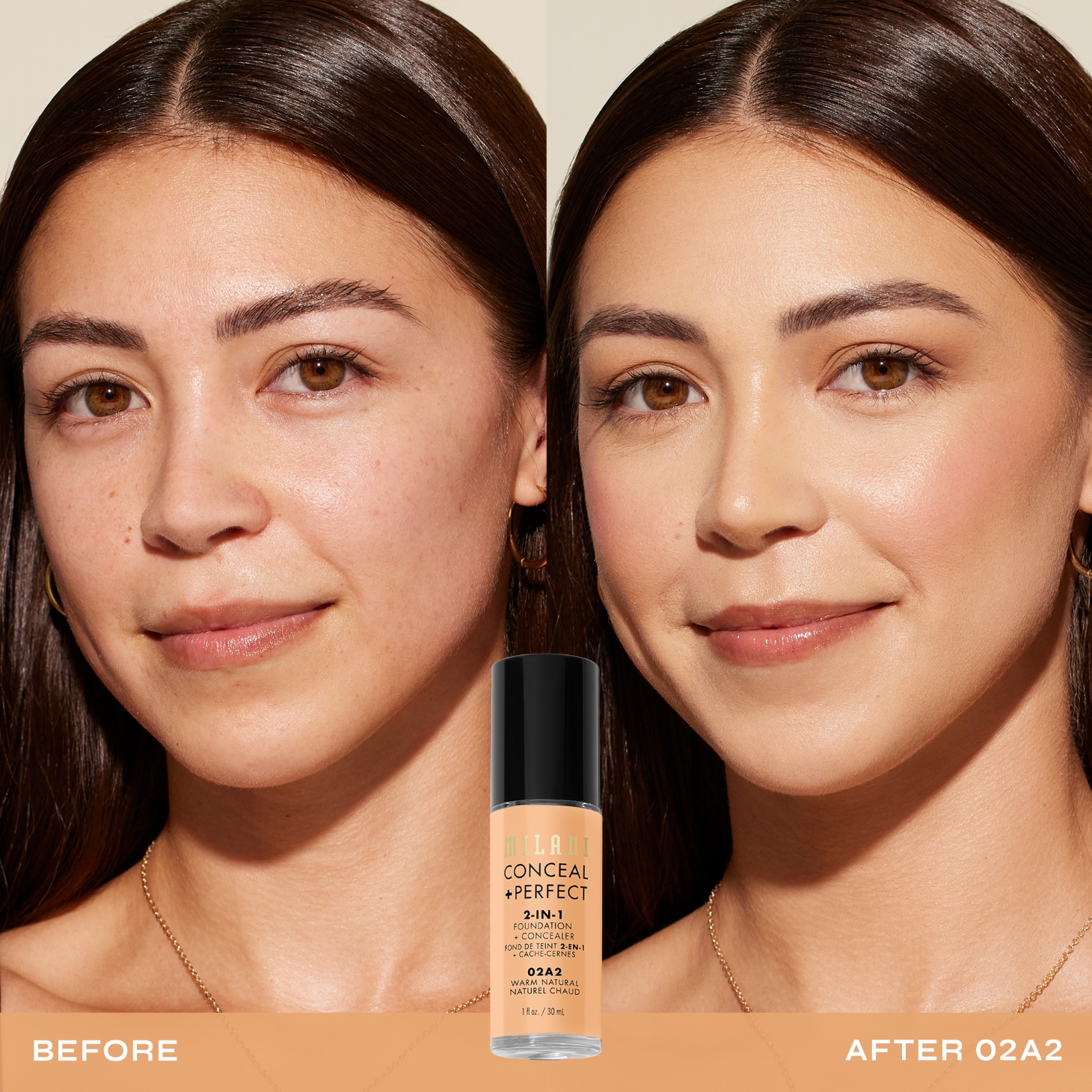 Milani Foundation 2v1 korektor + - 30 ml