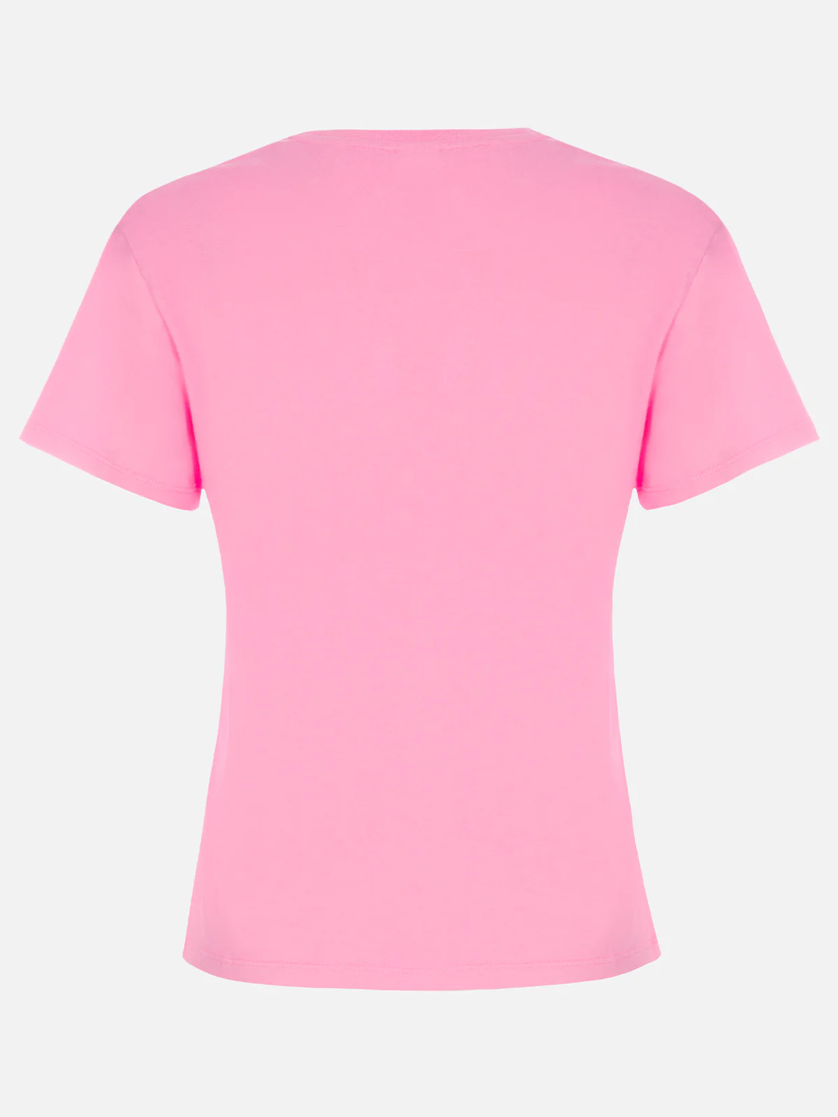 Emilie dames T-shirt met ronde hals van roze katoenen jersey