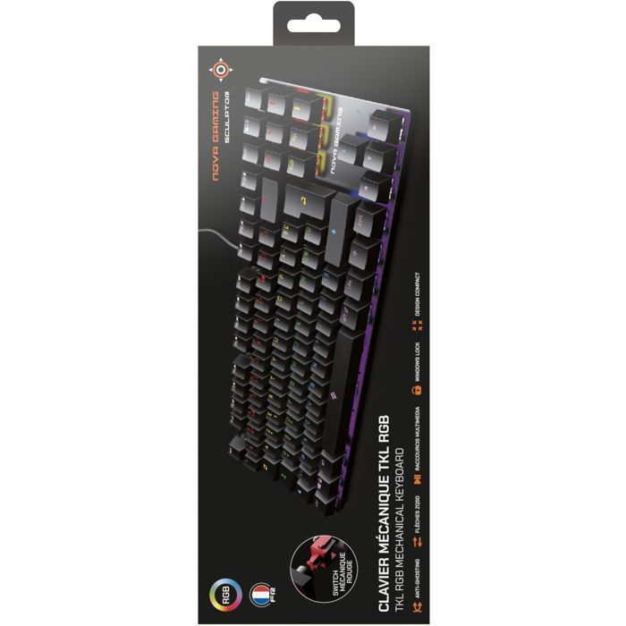 Gaming keyboard - Mechanical - Nova Gaming - Sculptor - TKL - RGB LED