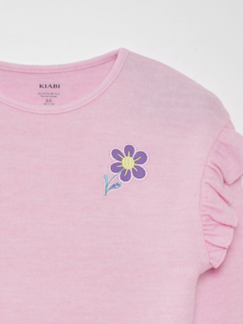 Zacht gebreid T-shirt - ROZE