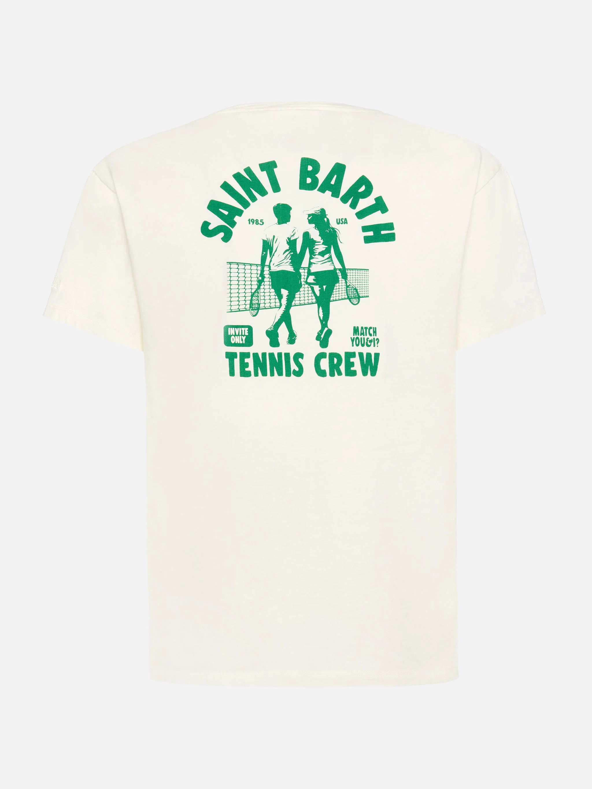 Emilie katoenen T-shirt met print van het Saint Barth tennisteam.