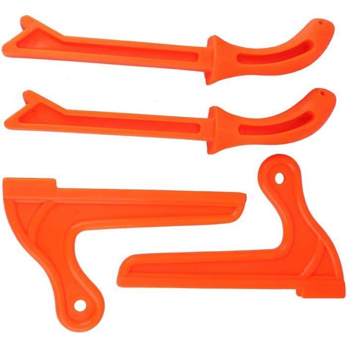 4 varillas de seguridad de plástico para empujar, accesorios para sierra de mesa para carpintería (naranja)