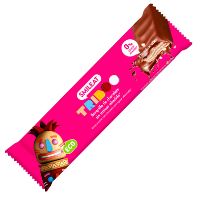 Smileat Triboo čokoladni oblatni piškot 0% sladkorja zdrav prigrizek s čokoladnim nadevom 40g 40g