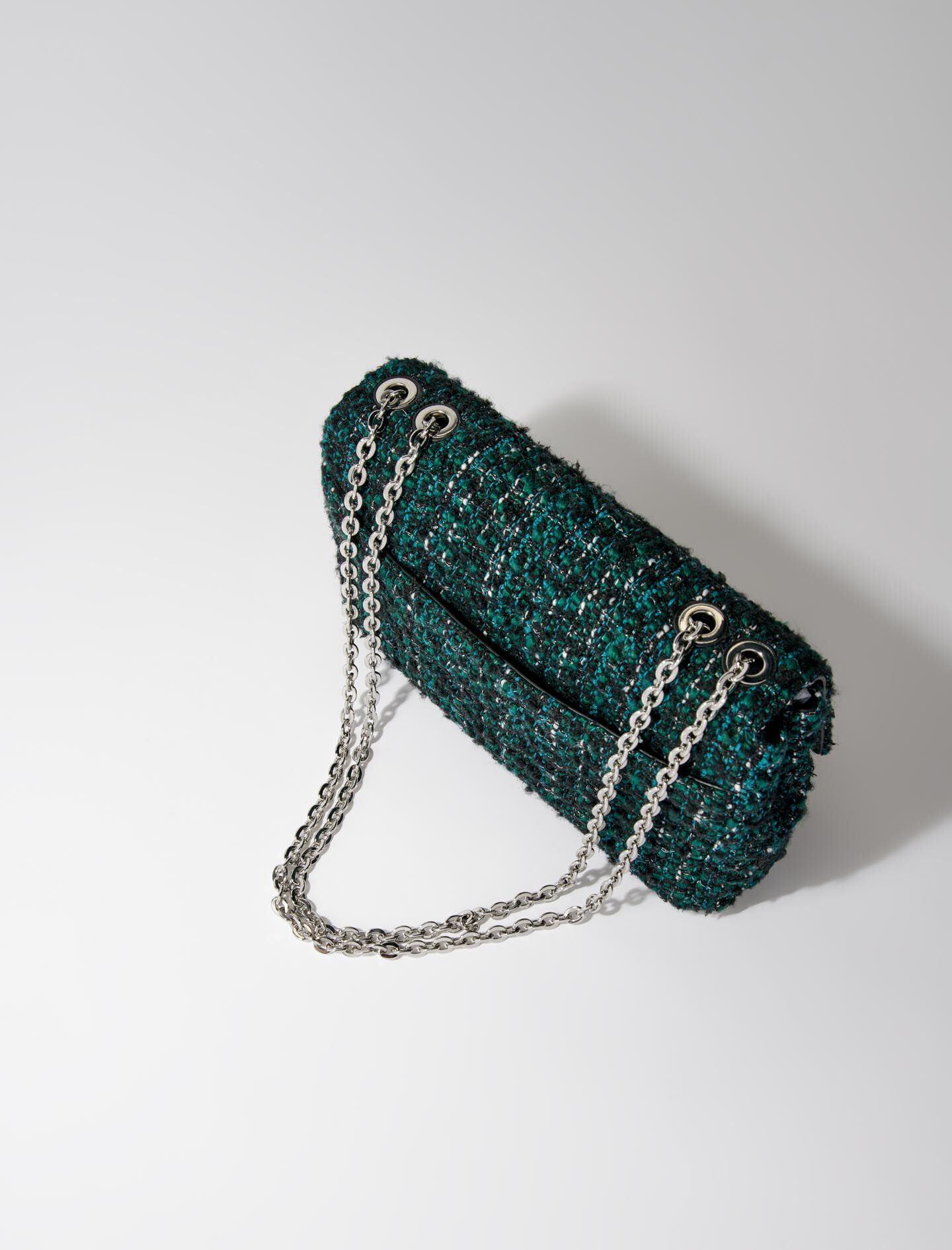 Geantă Clover Tweed - Verde Sticlă