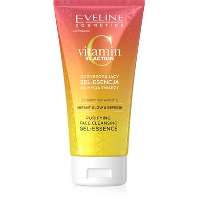 Eveline Vitamin C 3x Action Face Gel-Essence -puhdistusgeeli väsyneelle iholle 150 ml