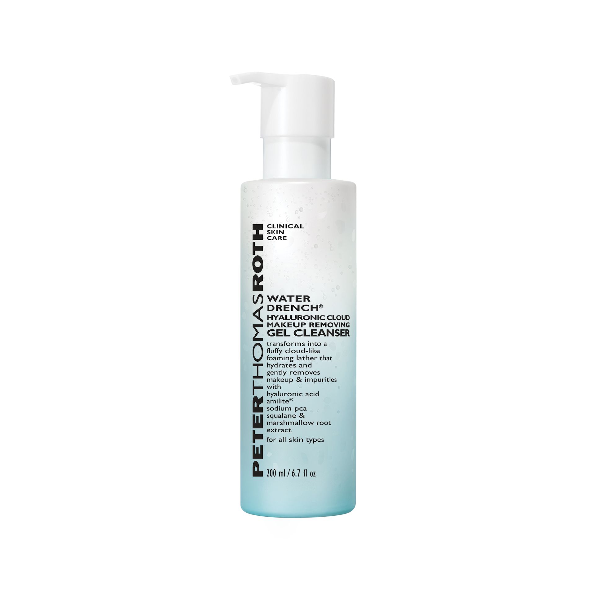 Water Drench Hyaluronic Cloud sminklemosó gél 200 ml - Peter Thomas Roth