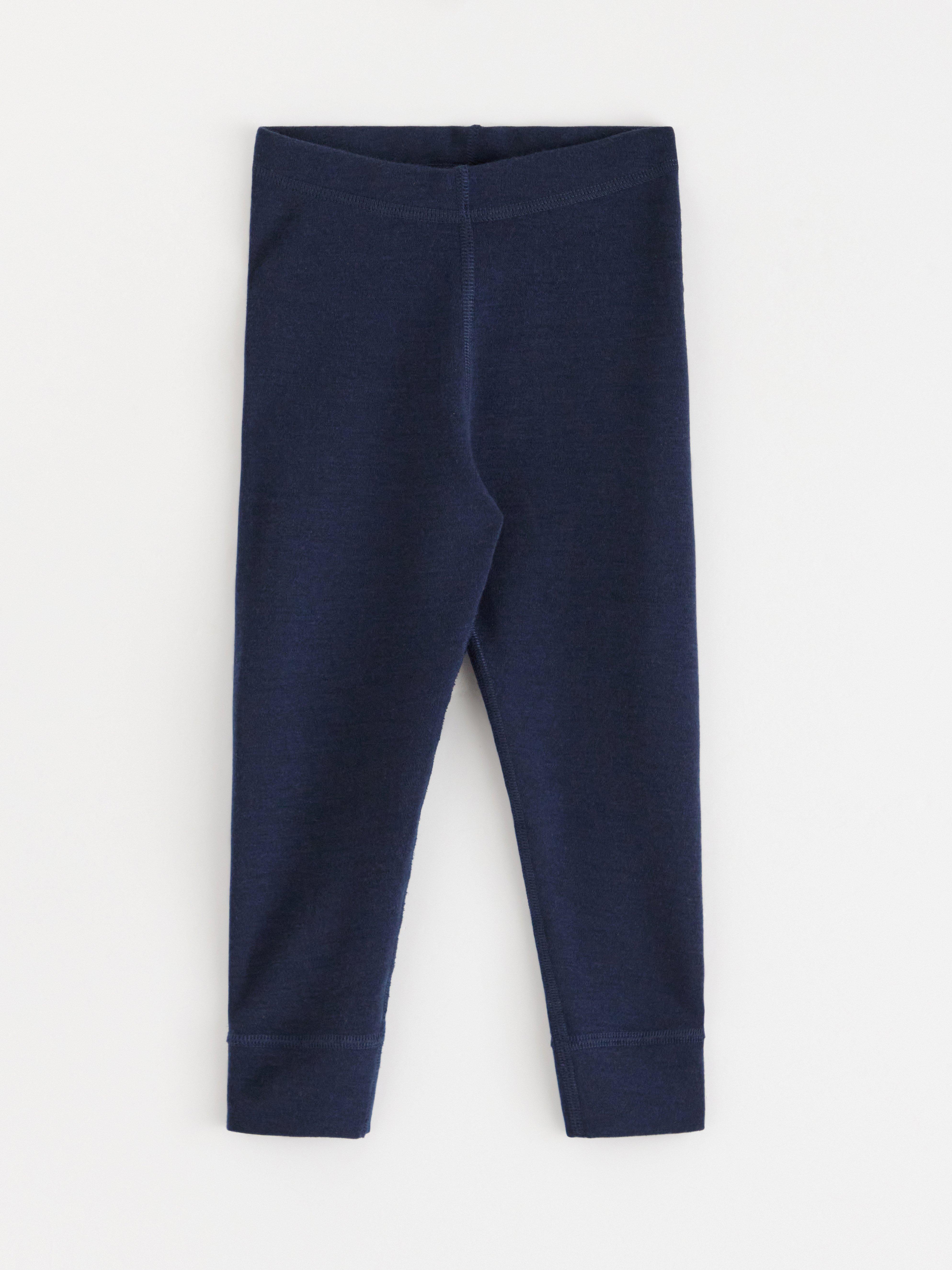 Leggings i merinoull Navy