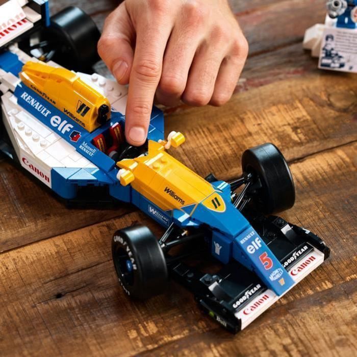 LEGO Icons 10353 Williams Racing FW14B et Nigel Mansell - Voiture de course F1 pour adulte