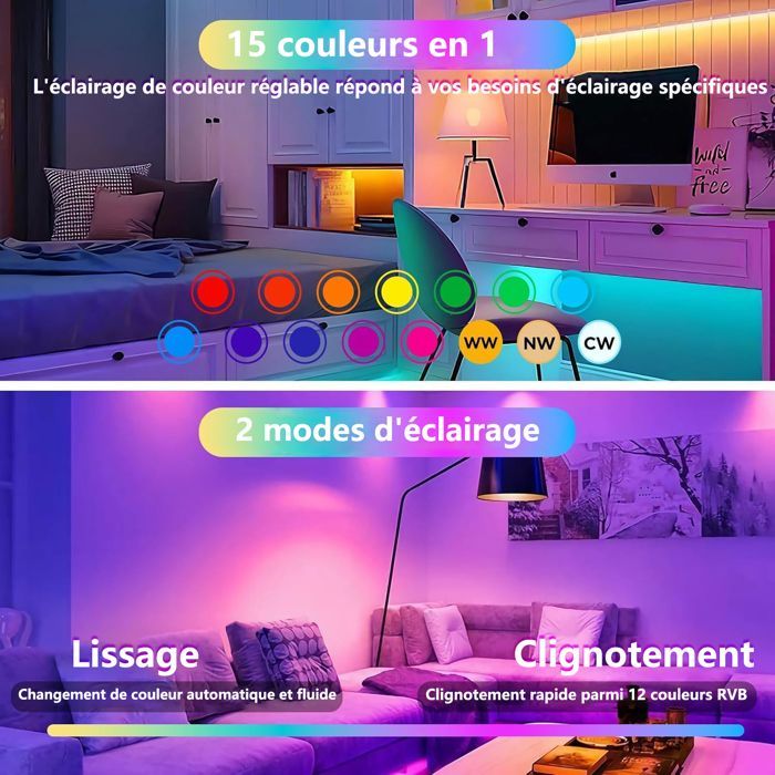 Lampadina ricaricabile - Lampadina smart E27 - Lampadina magnetica - RGB - 2500 mAh - 5 W - Timer - Luminosità regolabile - Confezione da 2