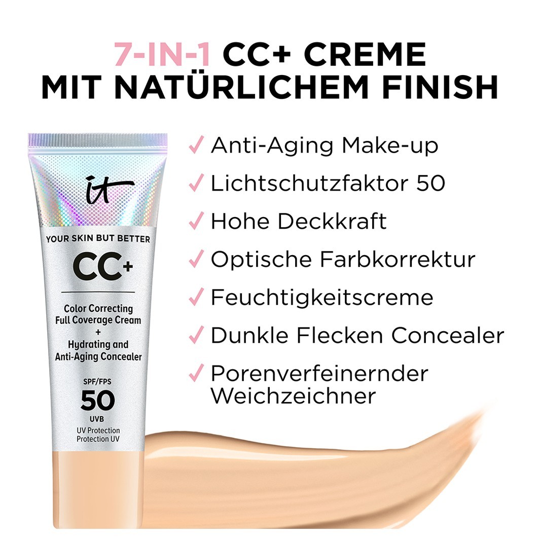 IT Cosmetics CC krēms Your Skin But Better Reisegröße Your Skin But Better CC+ krēms LSF 50+ - 12 ml