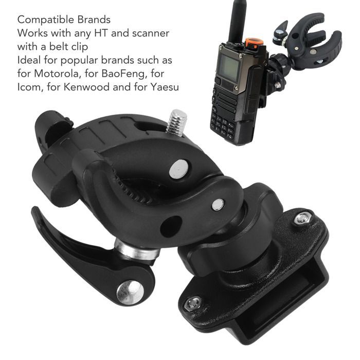 Soporte para walkie-talkie de bicicleta OMABETA para bicicleta y motocicleta, ajustable, portátil, para dos radios.