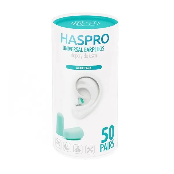 Haspro Tube, Stopery do uszu piankowe, Kolor miętowy