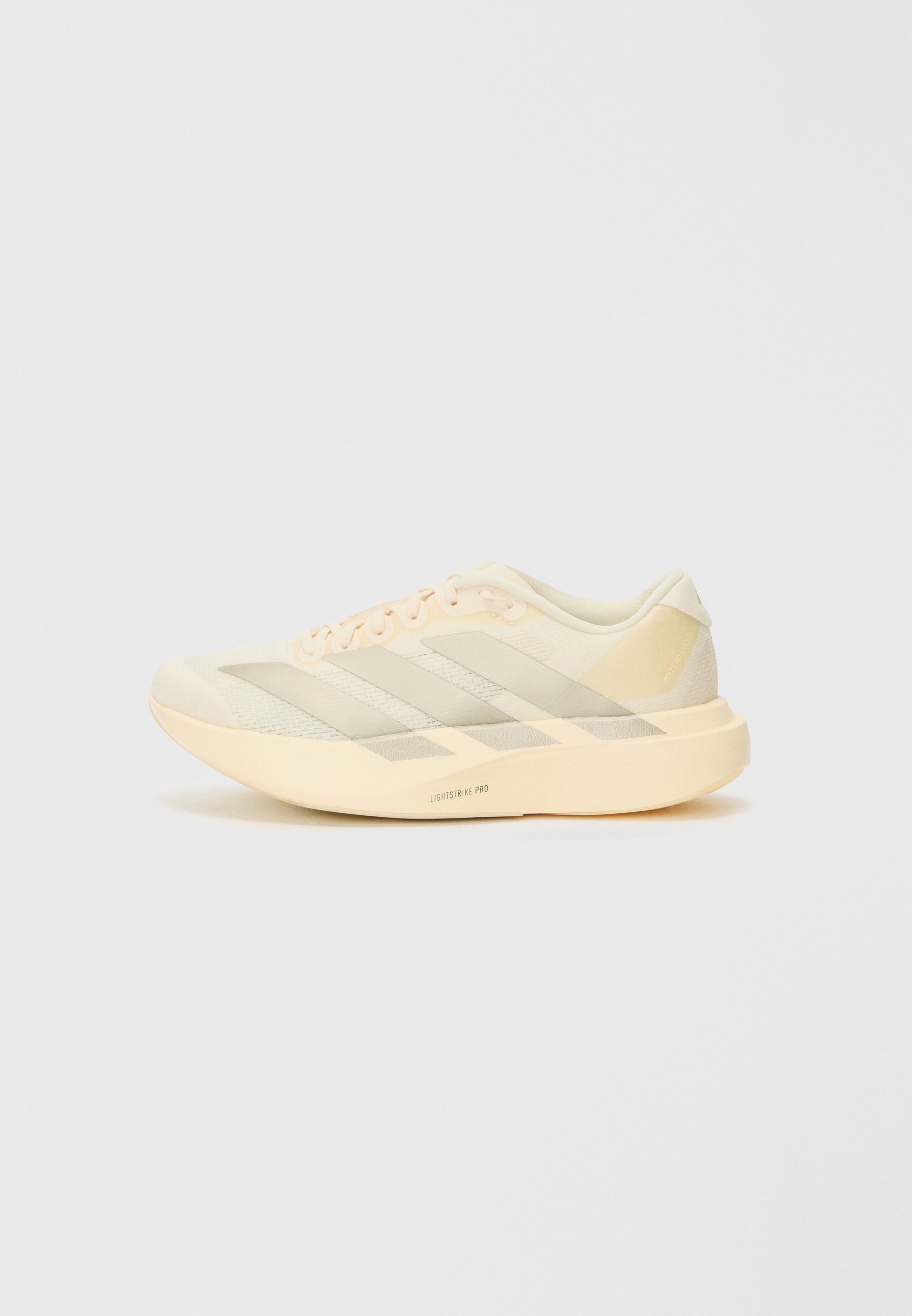 adidas Performance ADIZERO EVO SL W - Buty do biegania po asfalcie - biały/cybermetaliczny/ciepły waniliowy