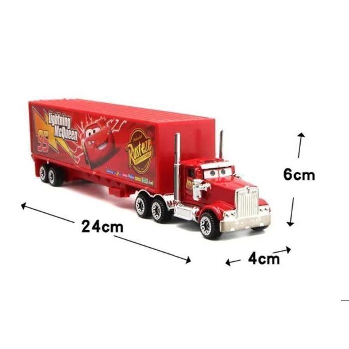 Mack Cars Truck with 6 Disney Pixar Metal Cars - Lightning McQueen and Friends Playset