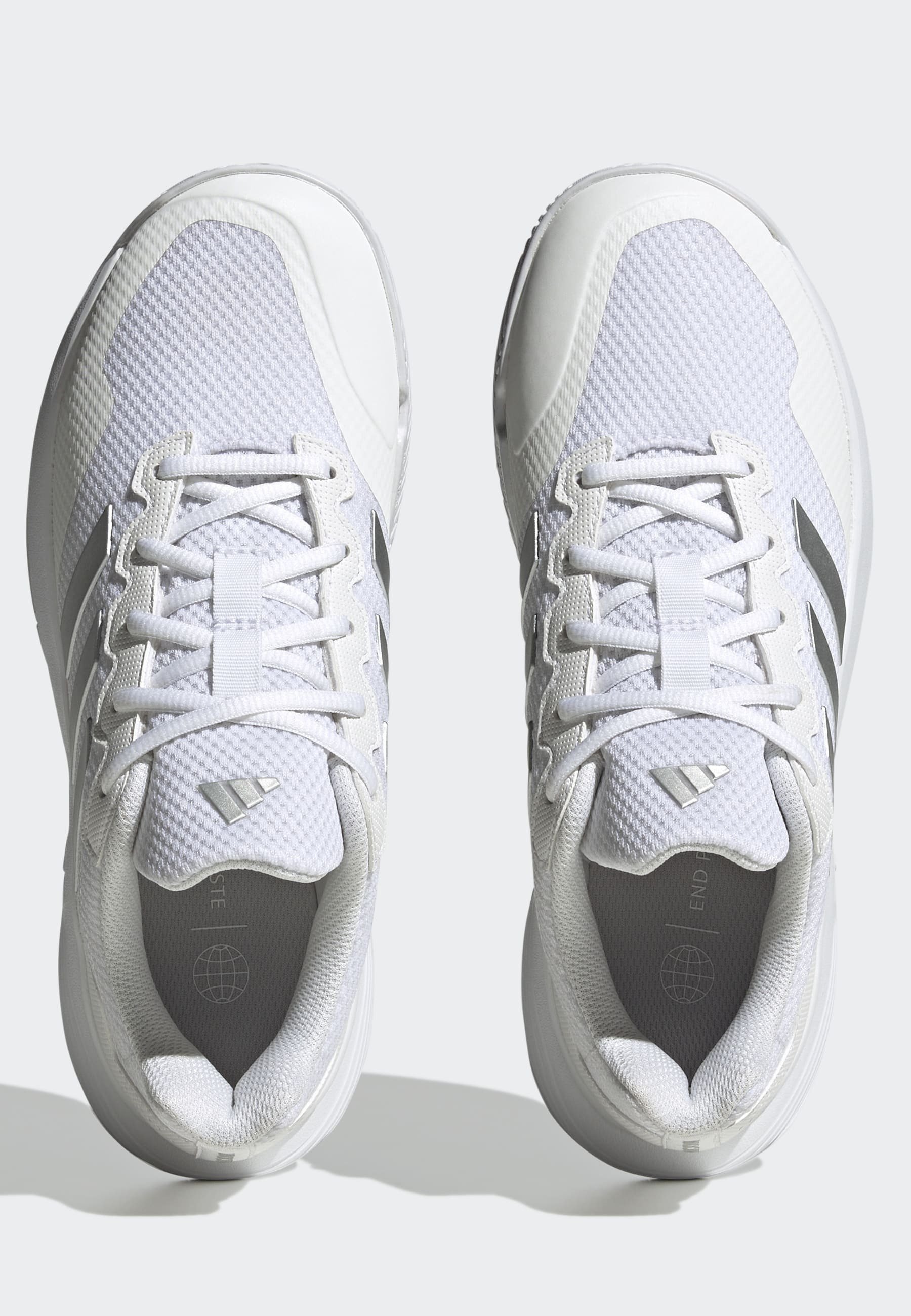 adidas Performance GAMECOURT 2 - Pantofi de tenis multicourt - alb-nori, argintiu metalic, alb-nori