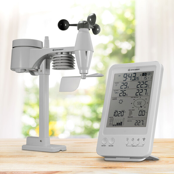 5-in-1 weather center, white