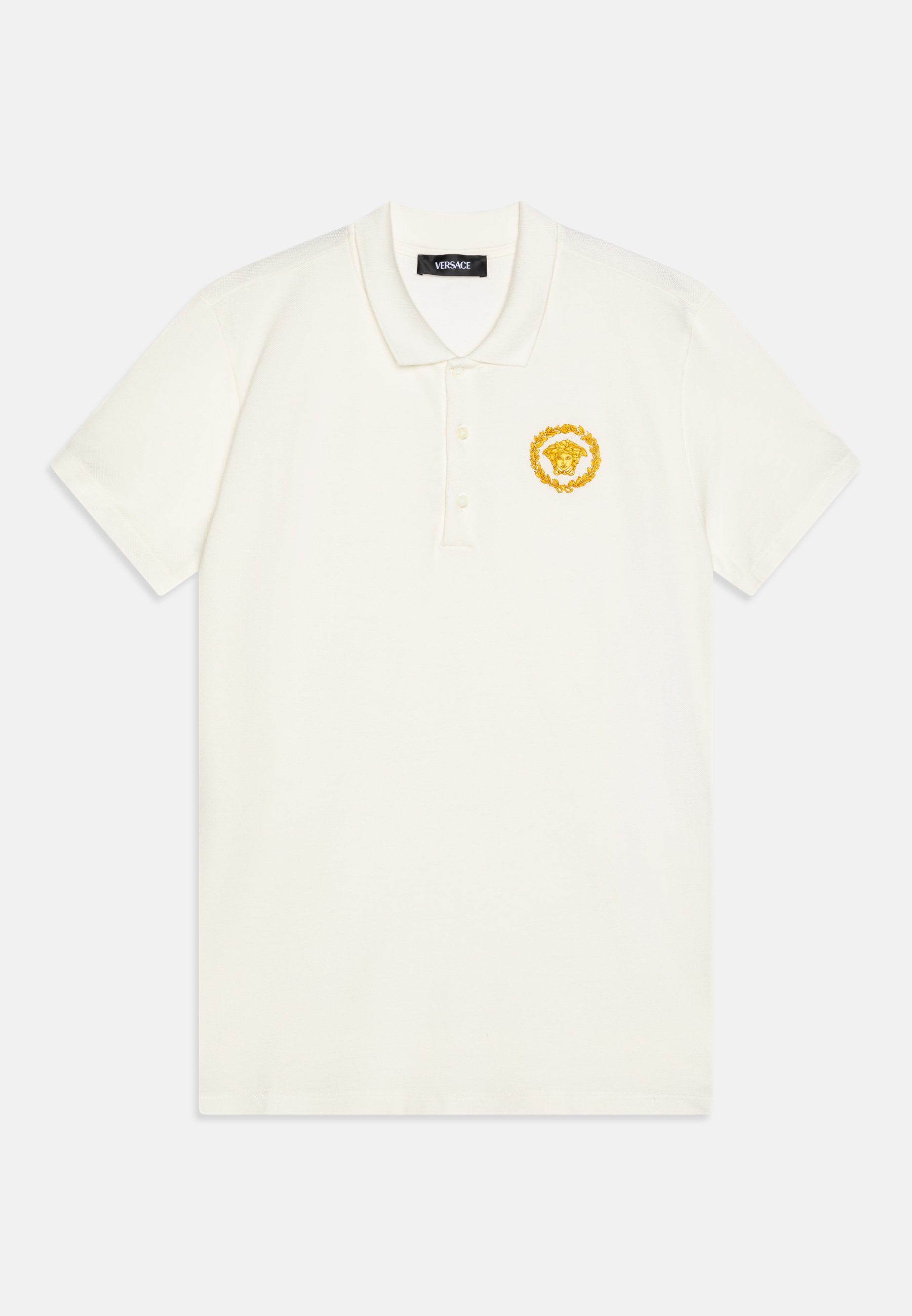 Versace MEDUSA ALLORO PRINT UNISEX - Polo shirt - white/gold
