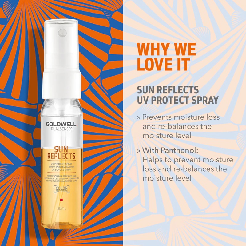 „Goldwell Dualsenses Sun Reflects“ kelioninis rinkinys saulės nudegintiems plaukams
