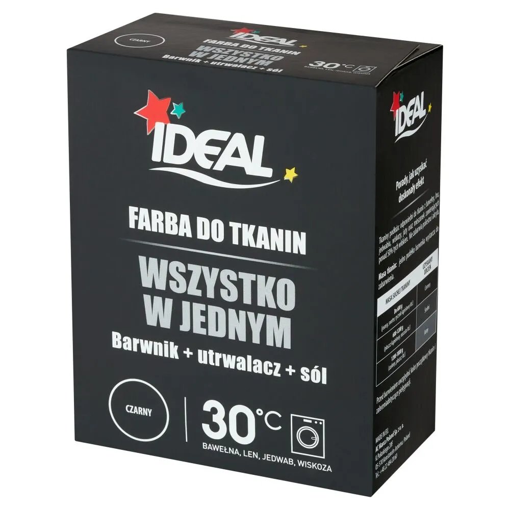 Ideal Farba do tkanin czarny