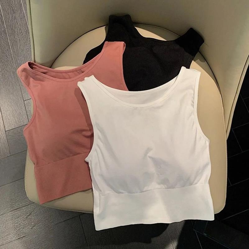 Reggiseno sportivo da yoga, reggiseno per allenamento in palestra, fitness, senza cuciture, imbottito ad alto impatto, canotta, reggiseno senza ferretto, top sportivo a fascia