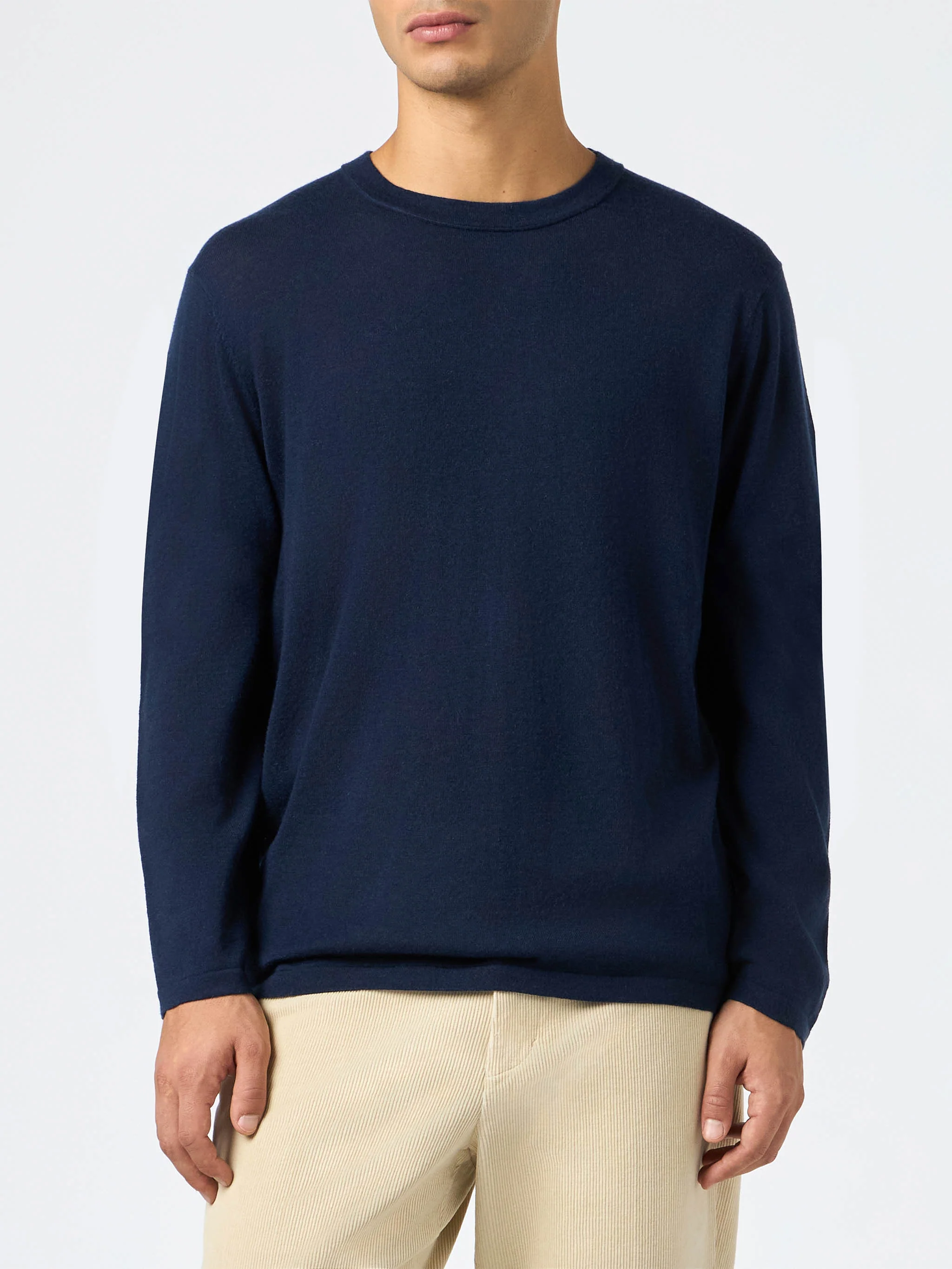 Scott marineblauwe kasjmierblend heren T-shirt