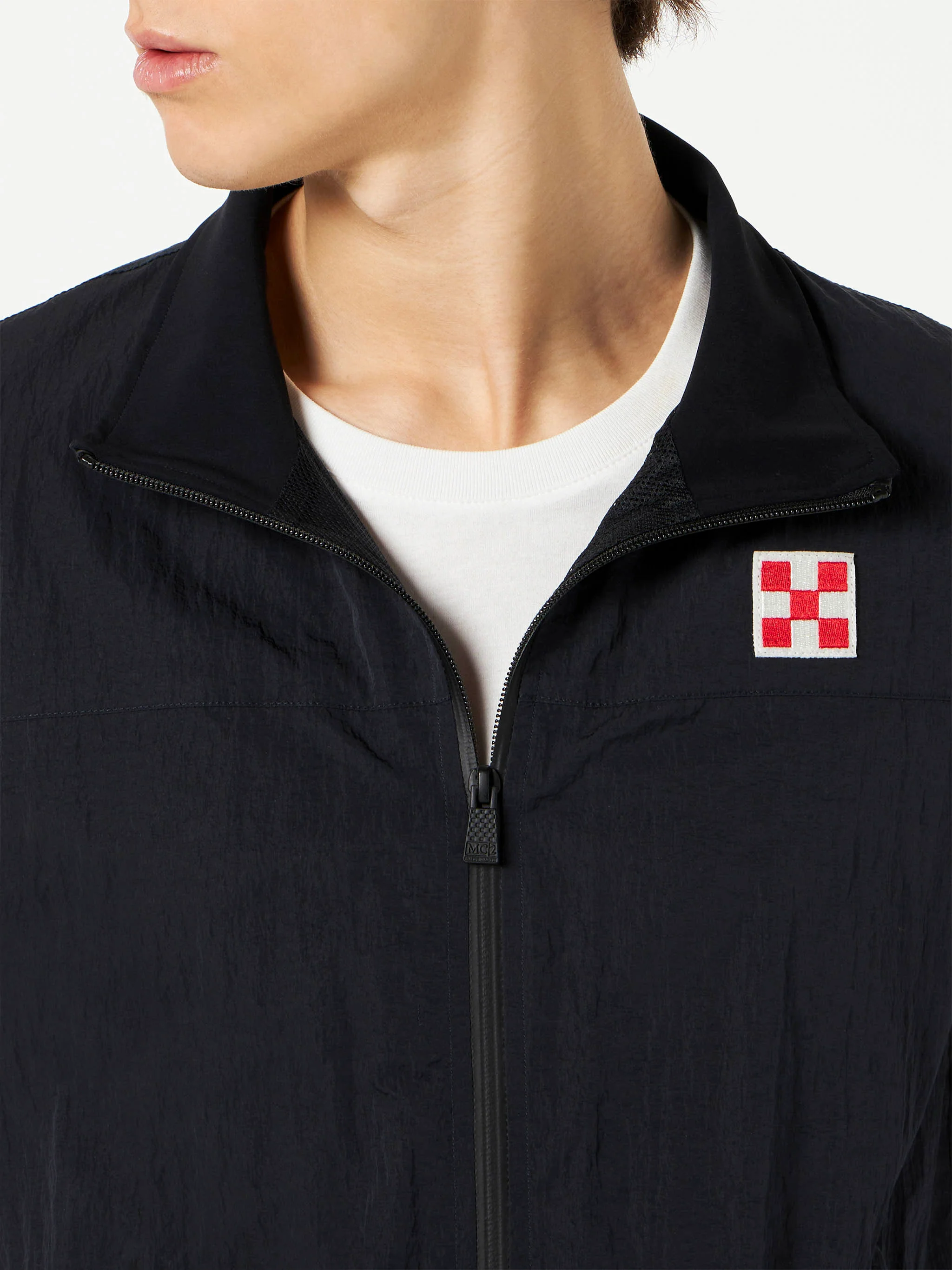 Chaqueta marinera azul con cremallera
