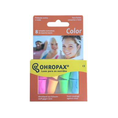 Bouchons d'oreilles en mousse Ohropax, colorés, 8 unités.