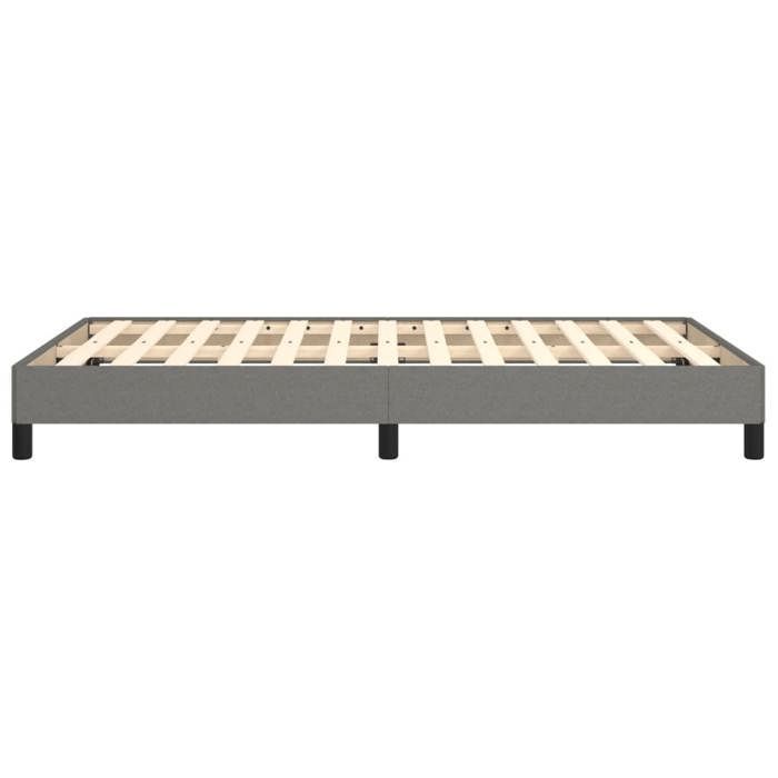 BEST Volwassenenbed/Lattenbodem Grijs, Bedframe - zonder matras - donkergrijs 120 x 190 cm stof Nov694975