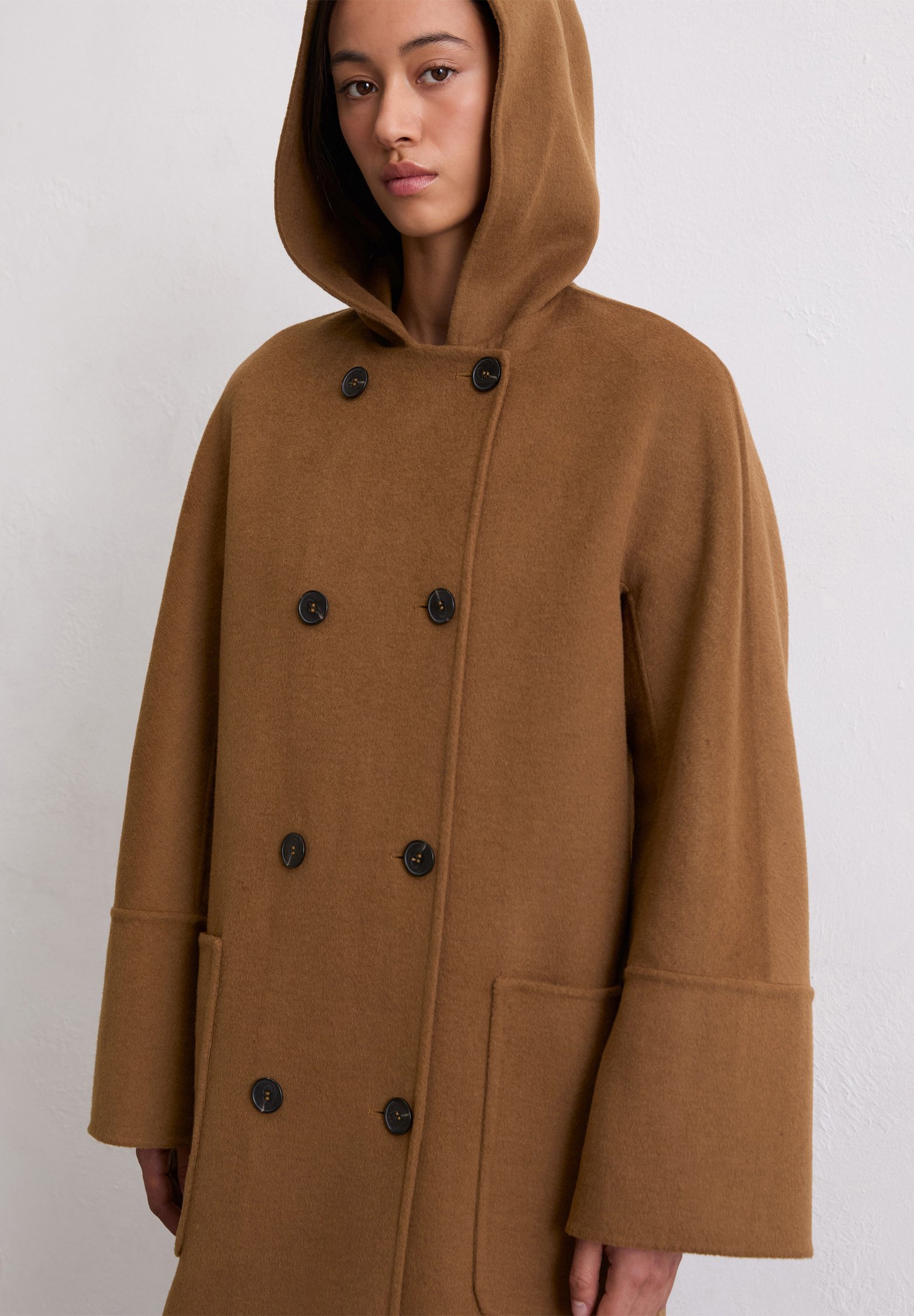 Marc O'Polo DOUBLE FACE WORKMANSHIP DOUBLE BREASTED PATCHED POCKETS - Klassieke jas - warm bruin