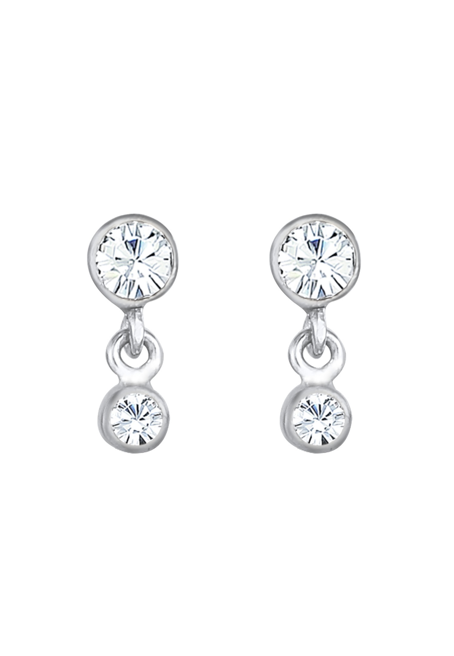 Elli Femmes pendentif d'oreilles étincelant avec cristaux en argent sterling 925