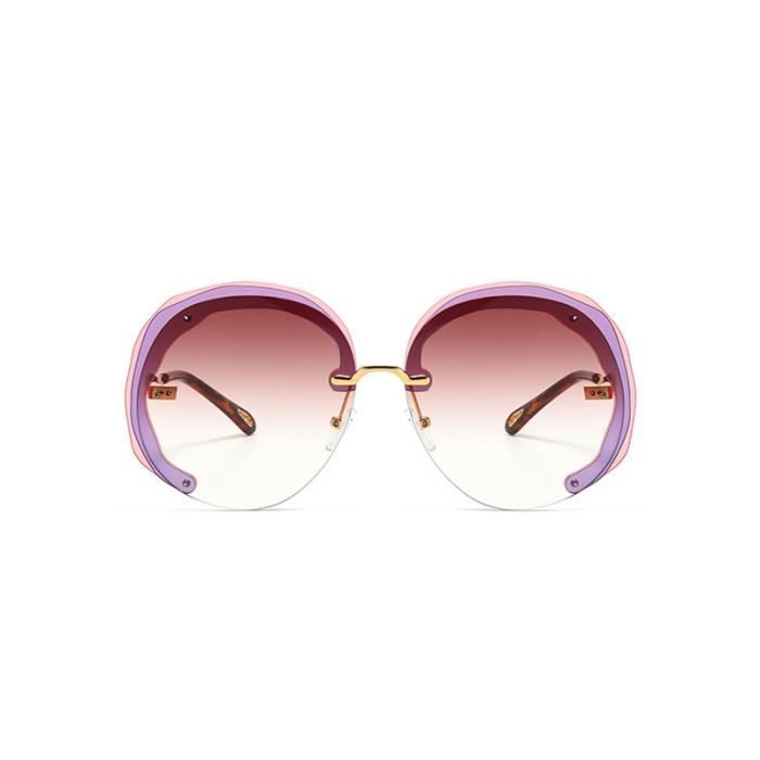 Gafas de sol SHARPHY para mujer, montura redonda, diseño de moda especial, metal rosa, ideales para viajes, conducción y protección UV.
