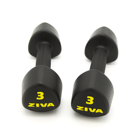 2 Mancuernas De 6 Kg Ziva Classic Studio Negras
