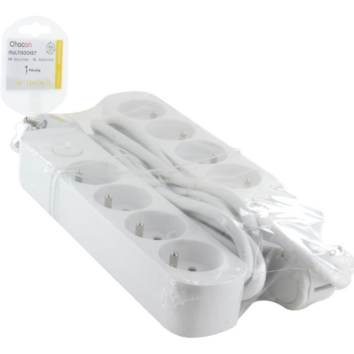 Set di 2 prese multiple - CHACON - 4 x 16 A - cavo da 1,5 m