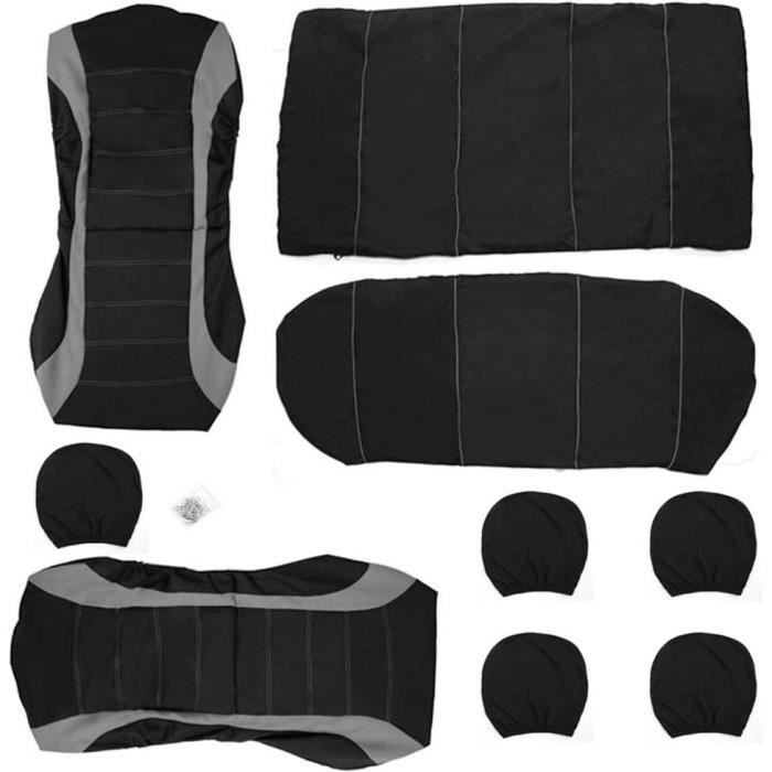 Fundas para asientos de coche - Fundas universales de alta calidad para asientos de coche en 9 piezas.