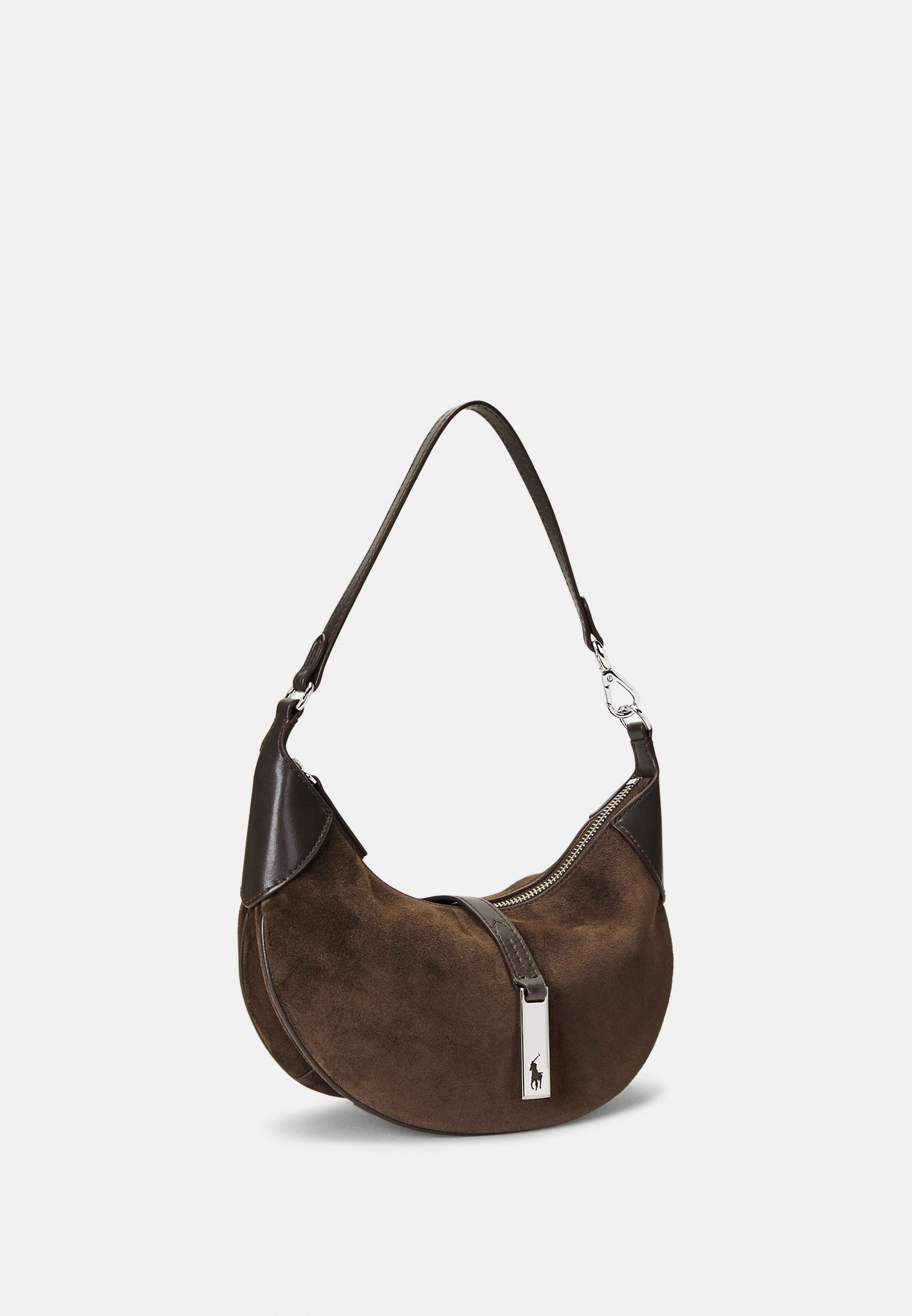Polo Ralph Lauren POLO ID SUEDE MINI SCHOUDERTAS - Handtas - chocolade
